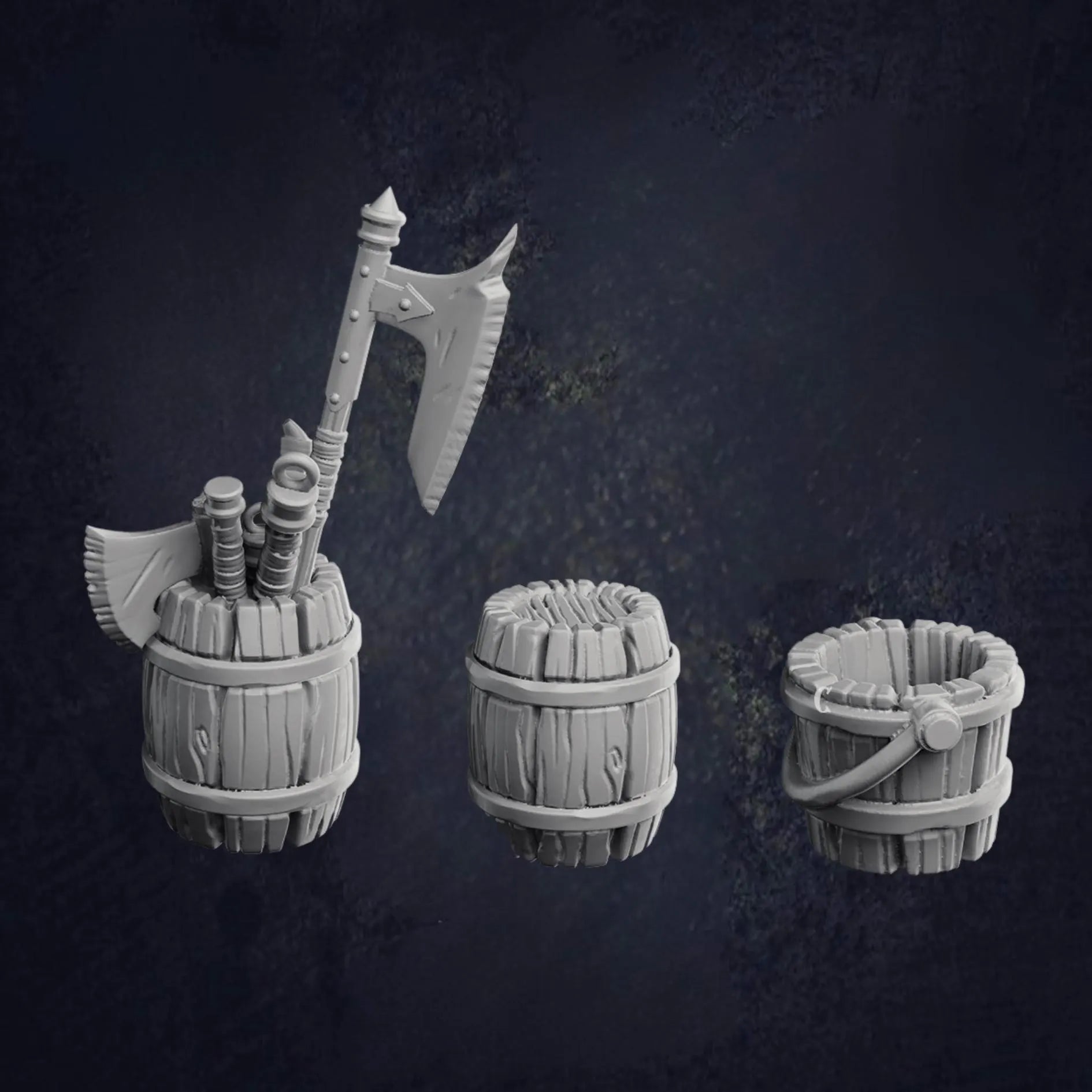 Camp Weapons and Props - The Print Tavern D&D RPG Miniature