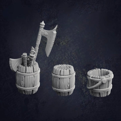 Camp Weapons and Props - The Print Tavern D&D RPG Miniature